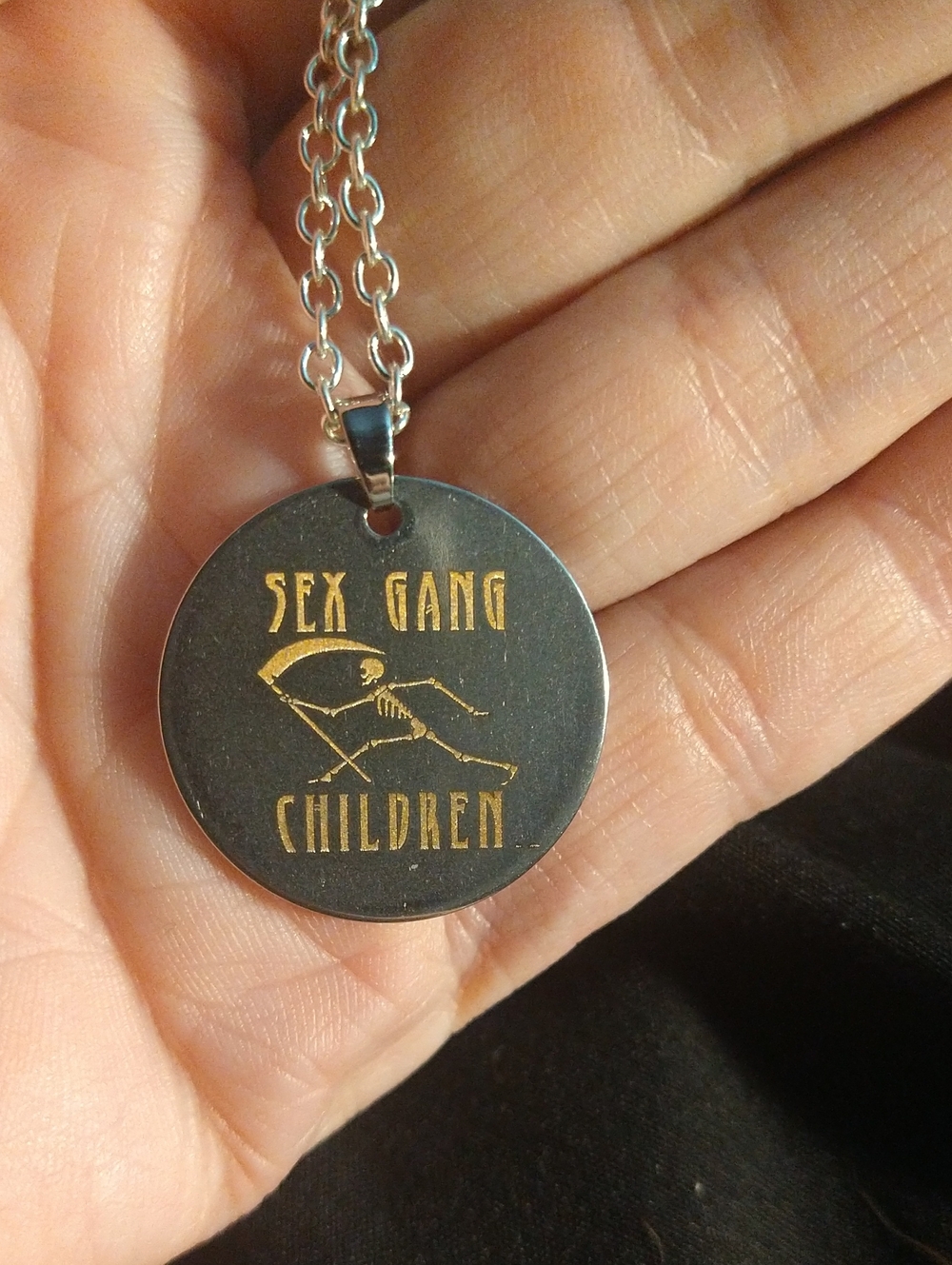 Sex Gang Children Band Pendant Necklace in Silver and Gold